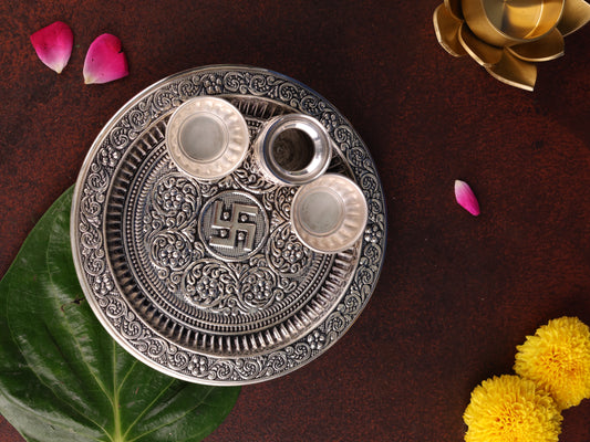 Pooja thali set,2katori,1lota