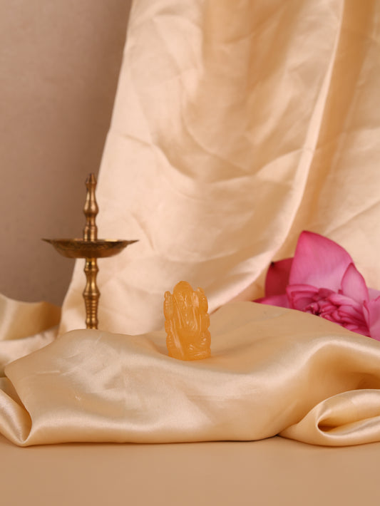 Golden quartz ganesh